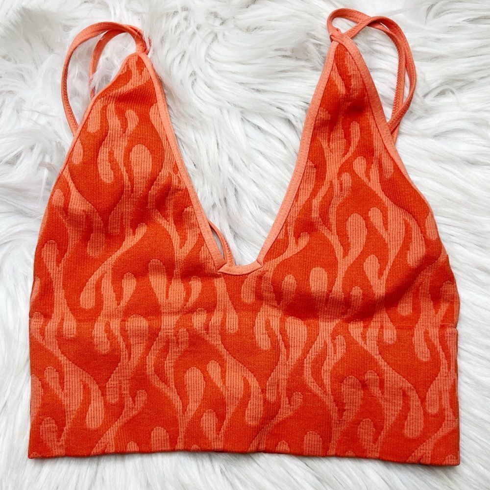 Sky & Sparrow Flame Stretchy Sports bra Orange Size XS